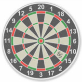 Funny Dartboard Darts Board Circle Mit Monogramm S Aufkleber (Vorderseite)