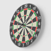 Funny Dartboard Darts Board Circle Monogrammed Fun Große Wanduhr (Winkel)