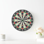 Funny Dartboard Darts Board Circle Monogrammed Fun Große Wanduhr (Zuhause)