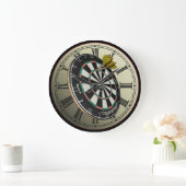 Funny Dartboard Design Wall Clock Große Wanduhr (Zuhause)