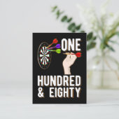 Funny Darts 180 Dart Player Postkarte (Stehend Vorderseite)