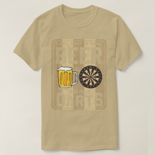 Funny Darts Bier Sprichwort Darts Motif Dart Playe T-Shirt (Design vorne)