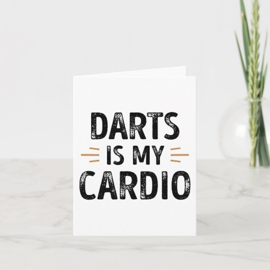 Funny Darts ist mein Cardio - Dartist-Geschenk Karte (Vorderseite)