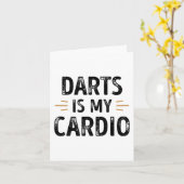 Funny Darts ist mein Cardio - Dartist-Geschenk Karte (Gelbe Blume)