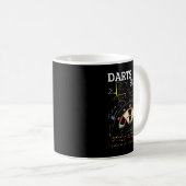 Funny Darts not Science Math Vintag Dartboard Kaffeetasse (VorderseiteRechts)