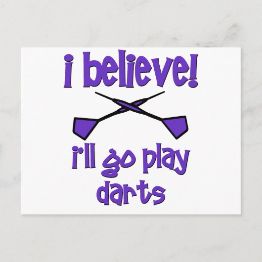Funny Darts Postkarte (Vorderseite)