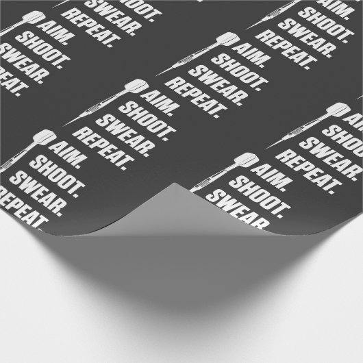 Funny Darts Problem Dartboard Fun Hobby Dart Playa Geschenkpapier (Ecke)