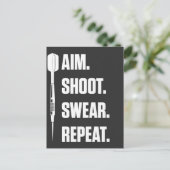 Funny Darts Problem Dartboard Fun Hobby Dart Playe Postkarte (Stehend Vorderseite)