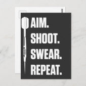 Funny Darts Problem Dartboard Fun Hobby Dart Playe Postkarte (Vorne/Hinten)