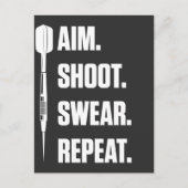 Funny Darts Problem Dartboard Fun Hobby Dart Playe Postkarte (Vorderseite)