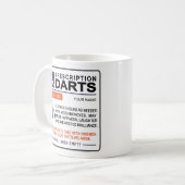 Funny Darts Tasse Prescription Design (Vorderseite Links)