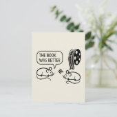 Funny das Buch war besser Mäuse Postkarte (Stehend Vorderseite)