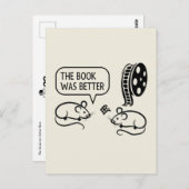 Funny das Buch war besser Mäuse Postkarte (Vorne/Hinten)