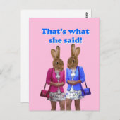 Funny, das ist es, was sie Text gesagt hat Postkarte (Vorne/Hinten)