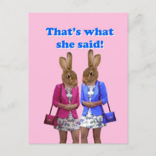 Funny, das ist es, was sie Text gesagt hat Postkarte