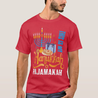 Funny das ist mein Hanukkah Pajamakah Menorah jüdi T-Shirt