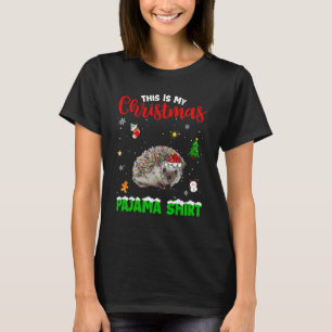 Funny Das ist mein Weihnachts-Pajama-Shirt-Igel R T-Shirt