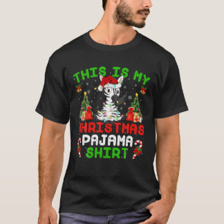 Funny das ist mein Weihnachts-Pajama Zebra T-Shirt