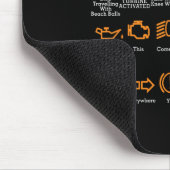 Funny Dashboard Icons Coffee Tasse Car Typ Car Lov Mousepad (Ecke)