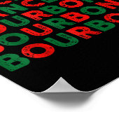 Funny Dasher Dancer Prancer &amp; Bourbon Christma Poster (Ecke)