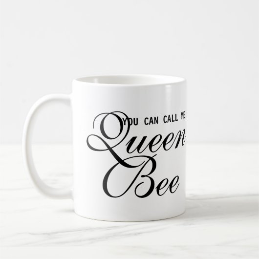 Funny, dass du mich Königin Bee Hipster Chic nenne Kaffeetasse (Links)