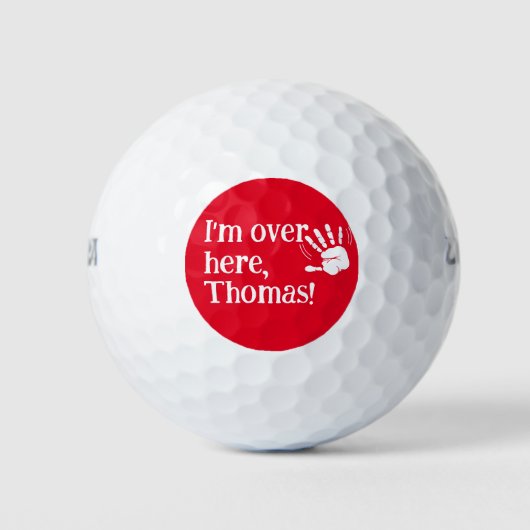 Funny, dass ich hier drüben bin golfball (Vorderseite)