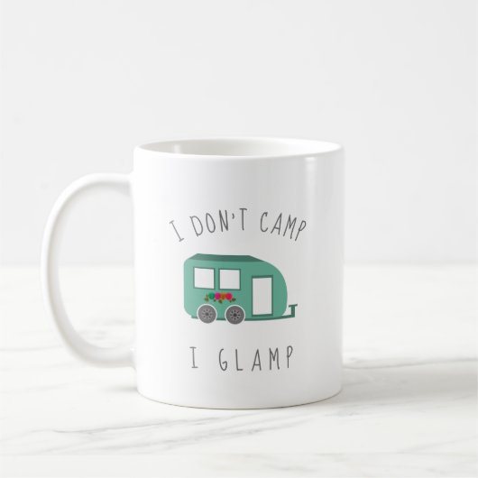 Funny, dass ich kein Lager-I-Glampenglamping Kaffeetasse (Links)