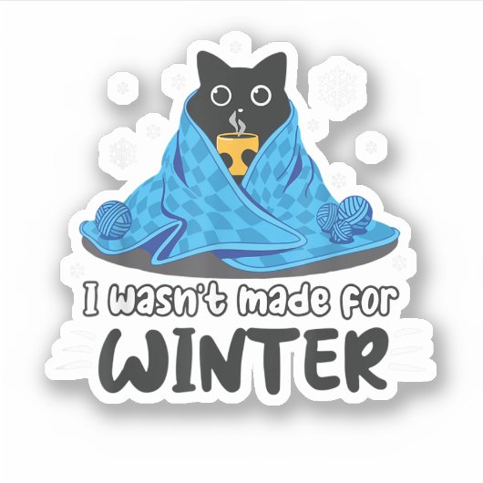 Funny, dass ich nicht für den Winter Niedlichen Ca Aufkleber (Vorderseite)