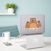 Funny, dass mir gesagt wurde, es gäbe Pizza Bear Aufkleber (Laptop auf Schreibtisch)