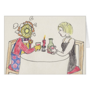 Funny Date Night Clown Romance Cartoon Art Spaß