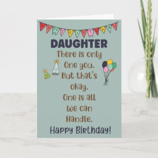 Funny Daughter Geburtstagskarte Karte