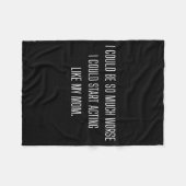 Funny Daughter Mom Mother  Fleecedecke (Vorderseite (Horizontal))