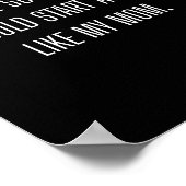 Funny Daughter Mom Mother  Poster (Ecke)