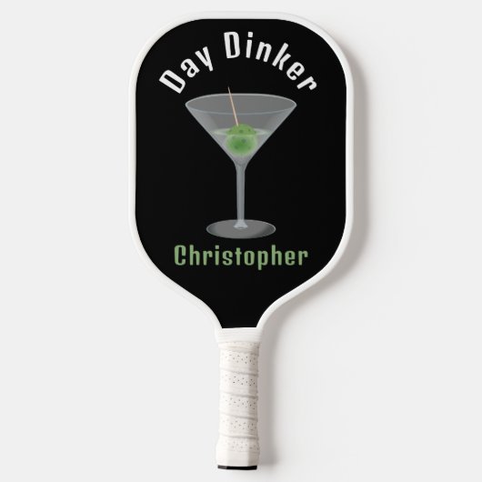 Funny Day Dinker Personalisiert Pickleballtini Pickleball Schläger (Rückseite)