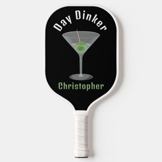 Funny Day Dinker Personalisiert Pickleballtini Pickleball Schläger (Vorderseite)
