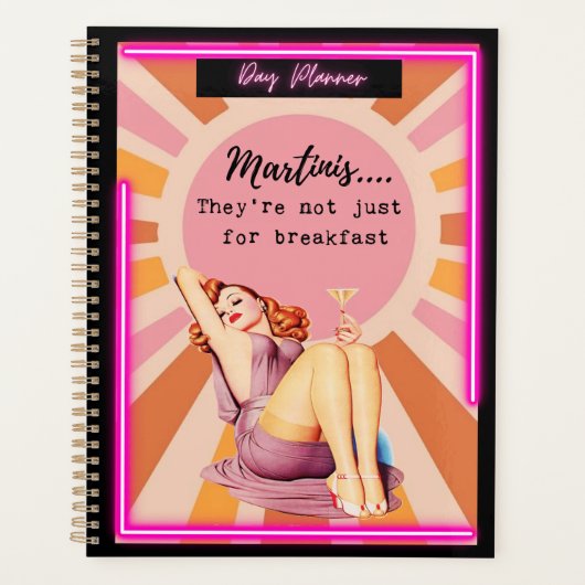 Funny Day Planner/Journal For Women Sassy-Martinis Planer (Vorderseite)