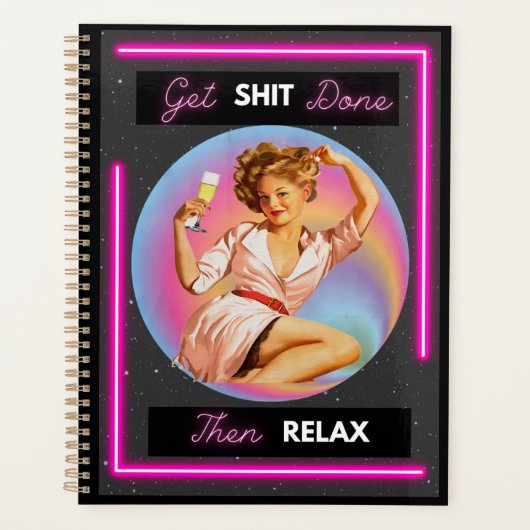 Funny Day Planner/Journal For Women Sassy-Relax Planer (Vorderseite)