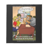 Funny Day Trader Cartoon Notepad von Rick London Notizblock (Vorderseite)