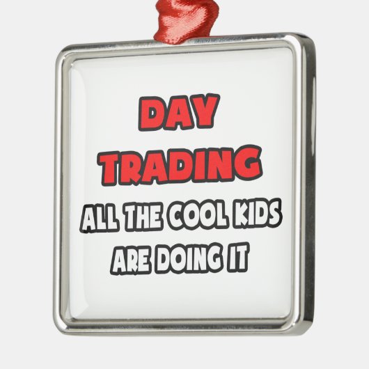 Funny Day Trading Shirts und Geschenke Silbernes Ornament (Links)