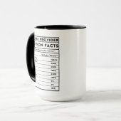 Funny Daycare Provider Nutrition Fakten Tasse (Vorderseite Links)