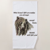 Funny De Motivierend Quotierbären bringen dich um Strandtuch (Vorderseite)