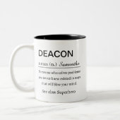Funny Deacon Definition Personalized Zweifarbige Tasse (Links)
