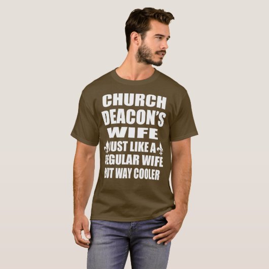 Funny Deacon Ehefrau für Frauen Katholischer Tod T-Shirt (Vorne ganz)