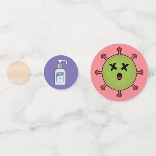 Funny Dead COVID Vaccine Party Konfetti (Rückseiten)