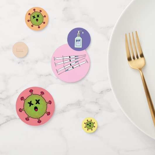 Funny Dead COVID Vaccine Party Konfetti (Gruppe)