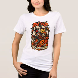 Funny Dead Inside But Still Showing Up Skeleton Ha Tri-Blend Shirt