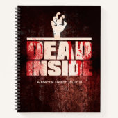 Funny Dead Inside Zombie Journal Notizblock (Vorderseite)