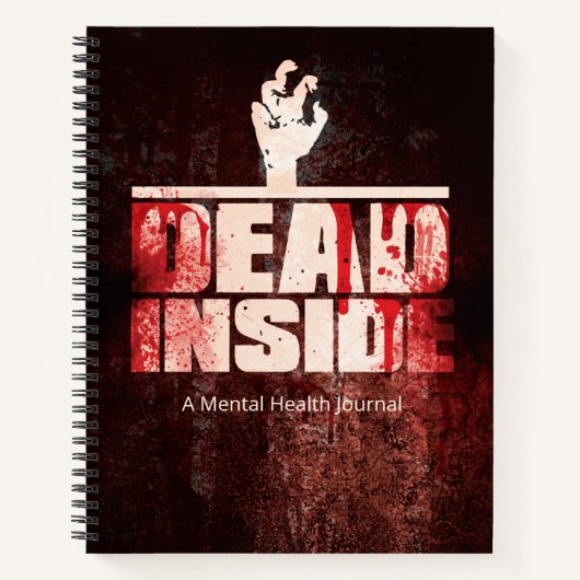 Funny Dead Inside Zombie Journal Notizblock (Vorderseite)