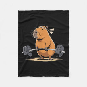 Funny Deadlift Capybara Niedliche Fitness Capybara Fleecedecke