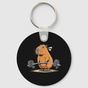 Funny Deadlift Capybara Niedliche Fitness Capybara Schlüsselanhänger
